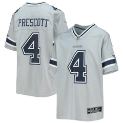 Nike Dak Prescott Dallas Cowboys Youth Inverted Team Game Jersey Silver