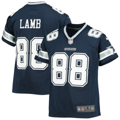 Nike CeeDee Lamb Dallas Cowboys Youth Player Game Jersey Navy