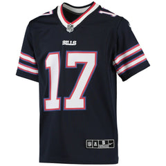 Nike Josh Allen Buffalo Bills Youth Inverted Team Game Jersey Navy