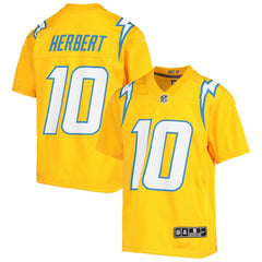 Nike Justin Herbert Los Angeles Chargers Youth Inverted Team Game Jersey Gold