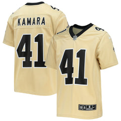 Nike Alvin Kamara New Orleans Saints Youth Inverted Team Game Jersey Gold