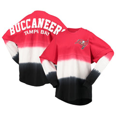 Fanatics Tampa Bay Buccaneers Women's Ombre Long Sleeve T-Shirt Red/Black