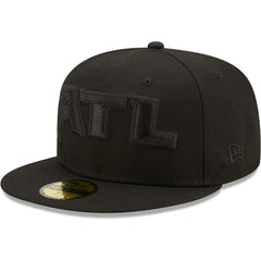 Atlanta Falcons New Era Team Black on Black Alternate 59FIFTY Fitted Hat