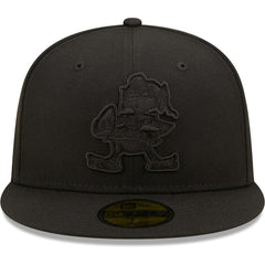 Cleveland Browns New Era Team Black on Black Alternate Logo 59FIFTY Fitted Hat