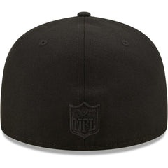 Miami Dolphins New Era Team Black on Black Alternate Logo 59FIFTY Fitted Hat