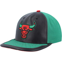 Chicago Bulls Day One Snapback Hat Black/Green | Mitchell & Ness online