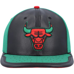 Chicago Bulls Day One Snapback Hat Black/Green | Mitchell & Ness online