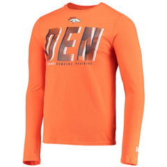 Denver Broncos New Era Combine Authentic Static Abbreviation Long Sleeve T-Shirt Orange