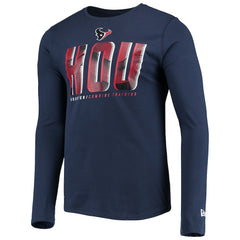Houston Texans New Era Combine Authentic Static Abbreviation Long Sleeve T-Shirt Navy