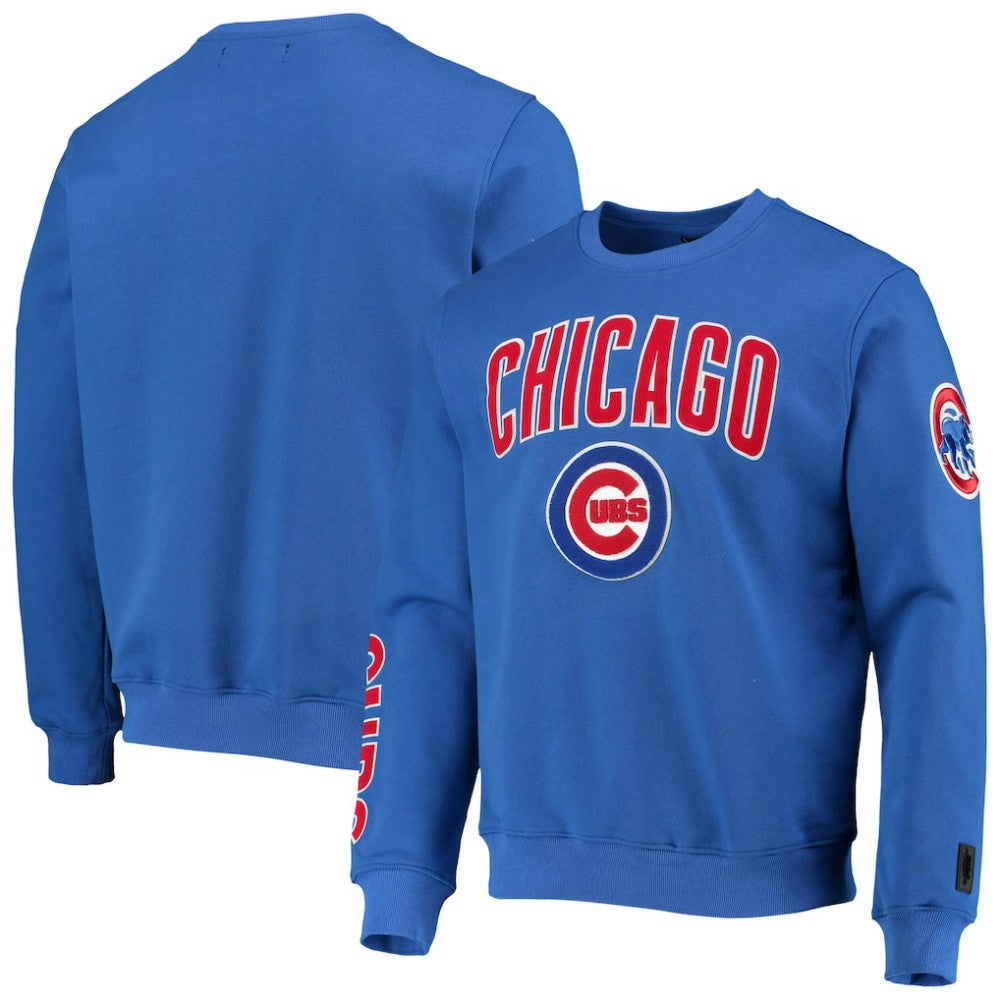 Chicago Cubs Pro Standard Stacked Logo Pullover Sweatshirt - Royal - MLB Discount
