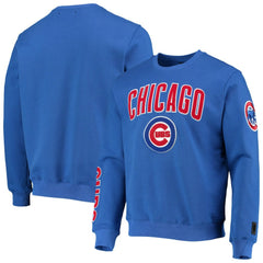 Chicago Cubs Pro Standard Stacked Logo Pullover Sweatshirt - Royal - MLB Discount