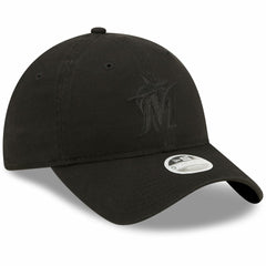 Miami Marlins New Era Women's Black on Black Core Classic II 9TWENTY Adjustable Hat - New Era Lifestyle