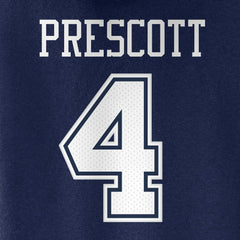 Fanatics Dak Prescott Dallas Cowboys Women's Player Icon Name & Number V-Neck Pullover Hoodie Navy