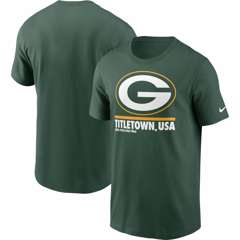 Nike Green Bay Packers Hometown Collection Title Town T-Shirt Green