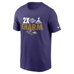 Nike Baltimore Ravens Hometown Collection 2x Super Bowl Champions T-Shirt Purple