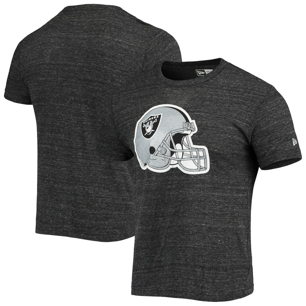 Las Vegas Raiders New Era Helmet Logo Tri-Blend T-Shirt Black
