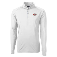 San Francisco 49ers Cutter & Buck Adapt Eco Knit Quarter-Zip Pullover Jacket White