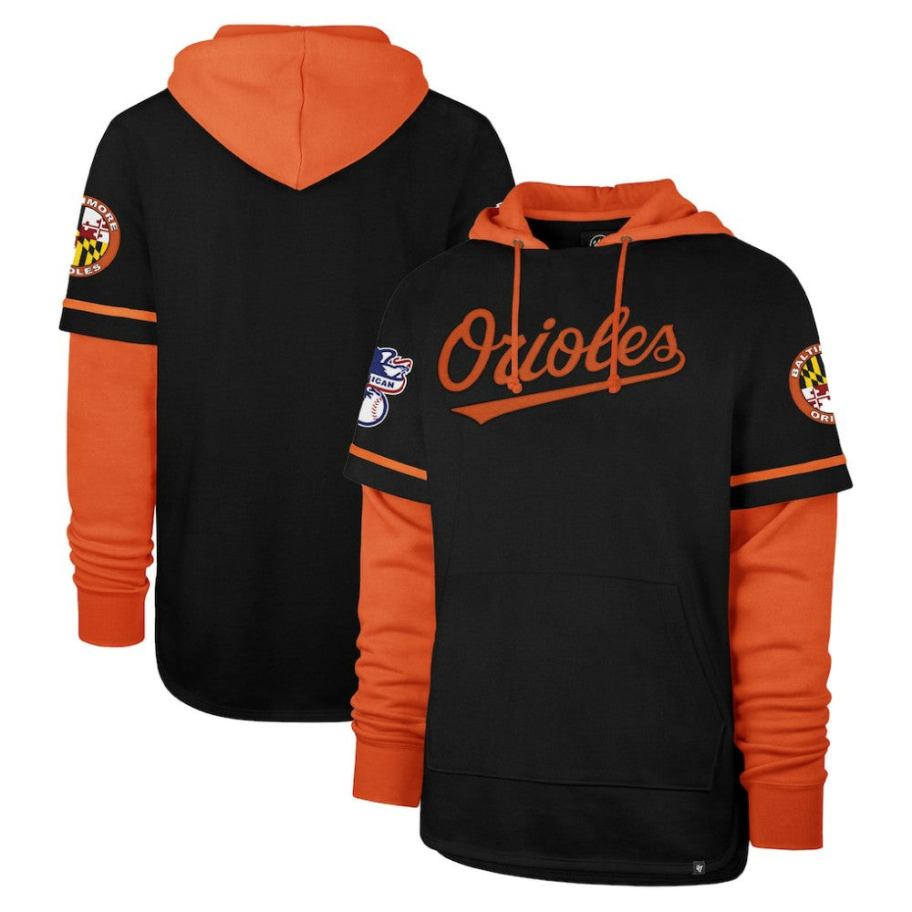 Baltimore Orioles '47 Trifecta Shortstop Pullover Hoodie - Black - 47 brand Online