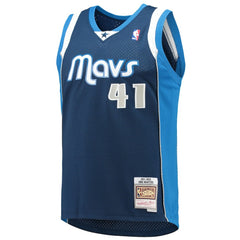 Dirk Nowitzki Dallas Mavericks 2011/12 Hardwood Classics Swingman Jersey for sale Navy | Mitchell & Ness outlet