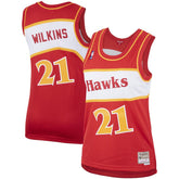 Dominique Wilkins Atlanta Hawks Women's Hardwood Classics Swingman Jersey Red | Mitchell & Ness Lifestyle
