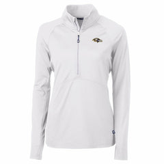 Baltimore Ravens Cutter & Buck Women's Adapt Eco Knit Half-Zip Pullover Jacket White