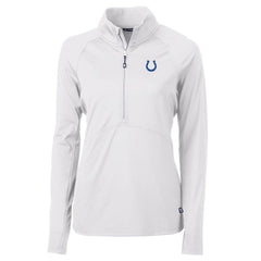 Indianapolis Colts Cutter & Buck Women's Adapt Eco Knit Half-Zip Pullover Jacket White