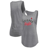 Chicago Bulls Women's Quality Time Open Scoop Neck Tri-Blend Tank Top for sale Heathered Gray | Fanatics outlet