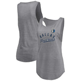 Dallas Mavericks Women's Quality Time Open Scoop Neck Tri-Blend Tank Top for sale Heathered Gray | Fanatics for sale