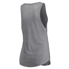 Portland Trail Blazers Women's Quality Time Open Scoop Neck Tri-Blend Tank Top Heathered Gray | Fanatics US