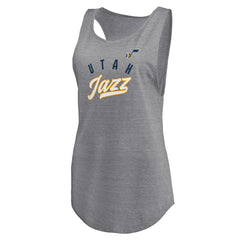 Utah Jazz Women's Quality Time Open Scoop Neck Tri-Blend Tank Top Heathered Gray | Fanatics Near Me