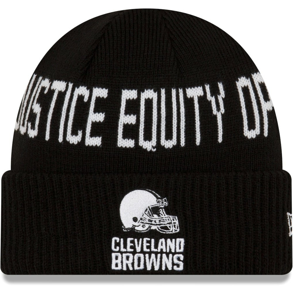 Cleveland Browns New Era Team Social Justice Cuffed Knit Hat Black