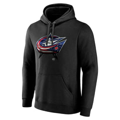 Columbus Blue Jackets Personalized Midnight Mascot Logo Pullover Hoodie - Black - NHL 4444385