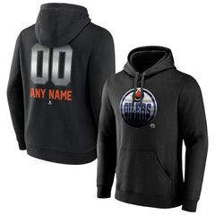Edmonton Oilers Personalized Midnight Mascot Logo Pullover Hoodie - Black - NHL 4444388