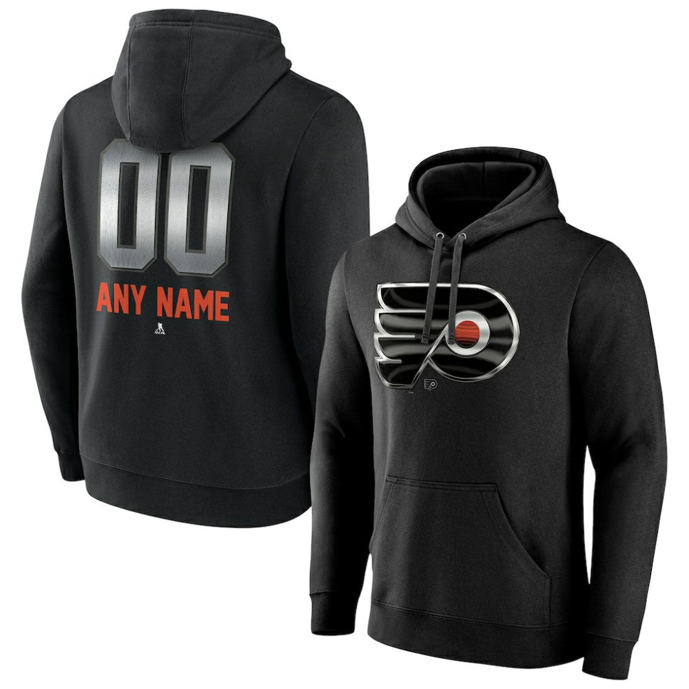 Philadelphia Flyers Personalized Midnight Mascot Logo Pullover Hoodie - Black - NHL 4444397