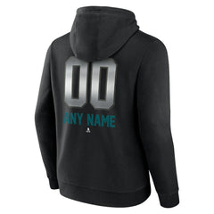 San Jose Sharks Personalized Midnight Mascot Logo Pullover Hoodie - Black - NHL 4444399