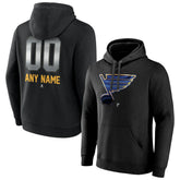 St. Louis Blues Personalized Midnight Mascot Logo Pullover Hoodie - Black - NHL 4444400