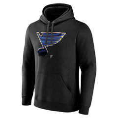 St. Louis Blues Personalized Midnight Mascot Logo Pullover Hoodie - Black - NHL 4444400