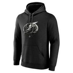 Tampa Bay Lightning Personalized Midnight Mascot Logo Pullover Hoodie - Black - NHL 4444401