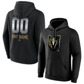 Vegas Golden Knights Personalized Midnight Mascot Logo Pullover Hoodie - Black - NHL 4444404