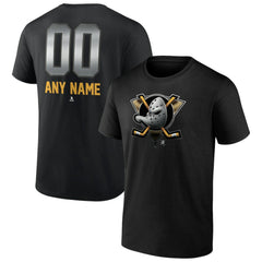 Anaheim Ducks Personalized Midnight Mascot Logo T-Shirt - Black - NHL 4444408