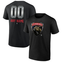Florida Panthers Personalized Midnight Mascot Logo T-Shirt - Black - NHL 4444418