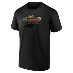 Minnesota Wild Personalized Midnight Mascot Logo T-Shirt - Black - NHL 4444420