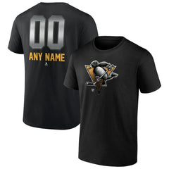 Pittsburgh Penguins Personalized Midnight Mascot Logo T-Shirt - Black - NHL 4444427