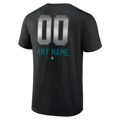San Jose Sharks Personalized Midnight Mascot Logo T-Shirt - Black - NHL 4444428