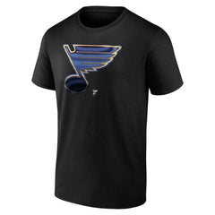 St. Louis Blues Personalized Midnight Mascot Logo T-Shirt - Black - NHL 4444429