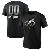 Tampa Bay Lightning Personalized Midnight Mascot Logo T-Shirt - Black - NHL 4444430