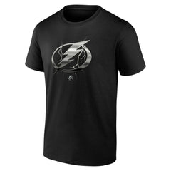 Tampa Bay Lightning Personalized Midnight Mascot Logo T-Shirt - Black - NHL 4444430