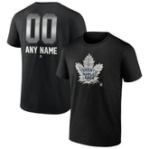 Toronto Maple Leafs Personalized Midnight Mascot Logo T-Shirt - Black - NHL 4444431