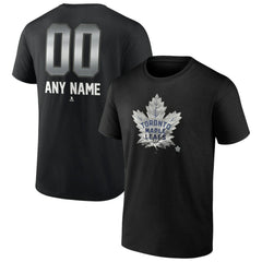 Toronto Maple Leafs Personalized Midnight Mascot Logo T-Shirt - Black - NHL 4444431