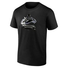 Vancouver Canucks Personalized Midnight Mascot Logo T-Shirt - Black - NHL 4444432